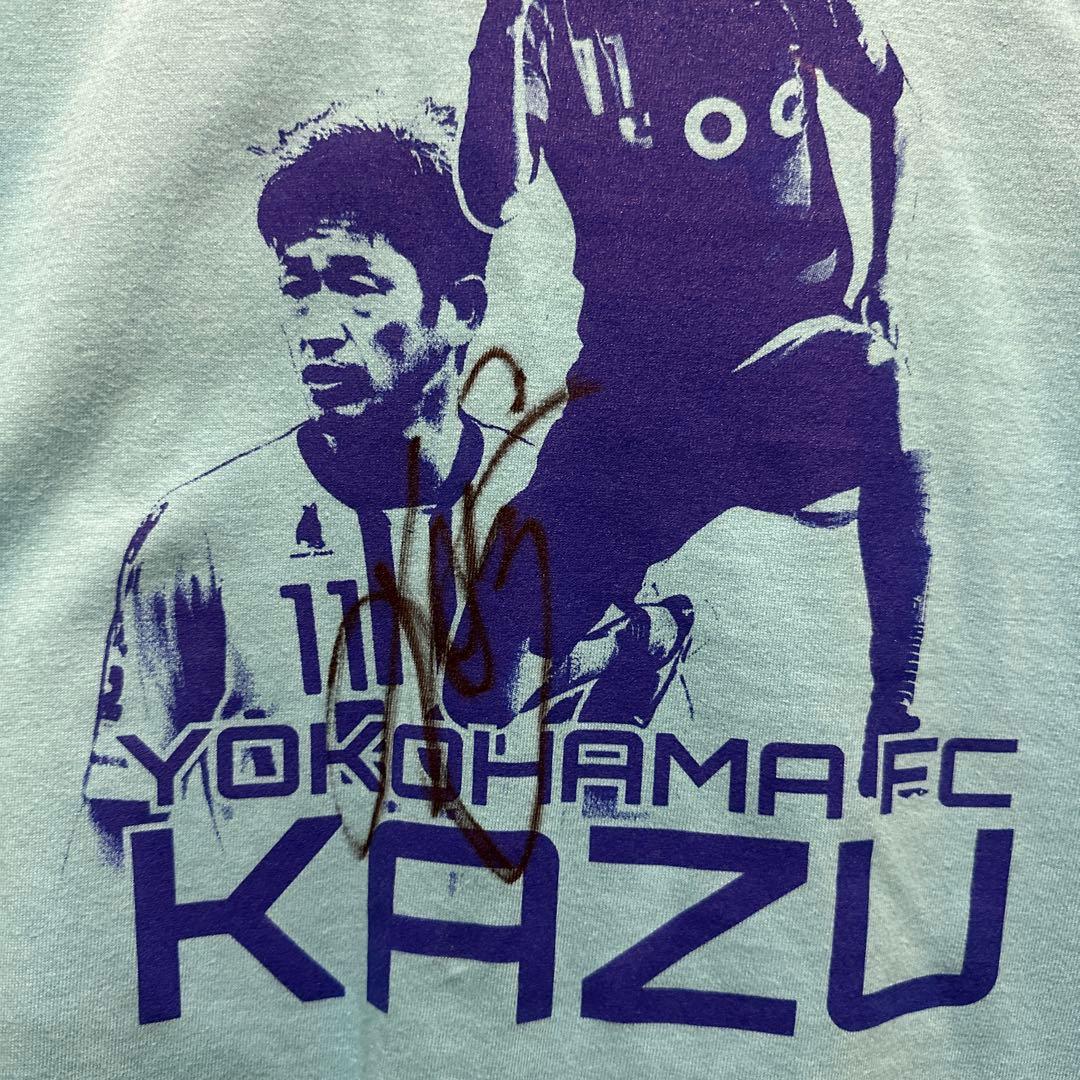 三浦知良 サイン入りカード 横浜FC 2017 記念Tシャツ タオマフ セット