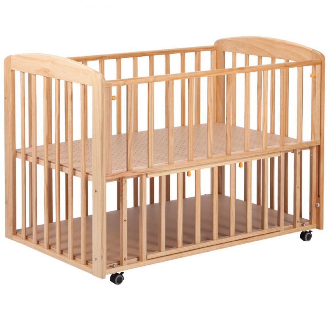 KATOJI カトージ ベビーベッド ナチュラル キャスター 開閉 02127 ベッド チャーミー(ナチュラル)」について｜カトージの商品