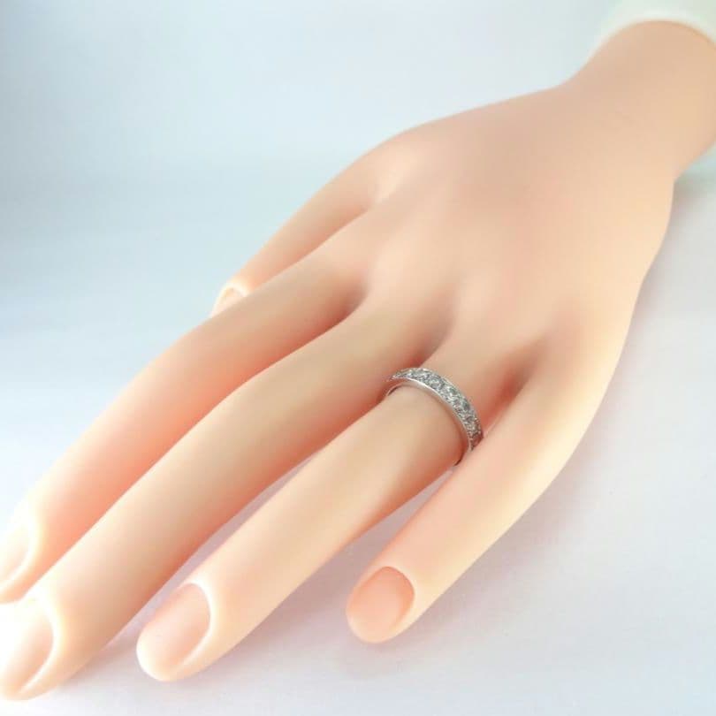 【澤田様】1.00ct　ダイヤモンド　ストレート　ハーフエタニティリングプラチナ