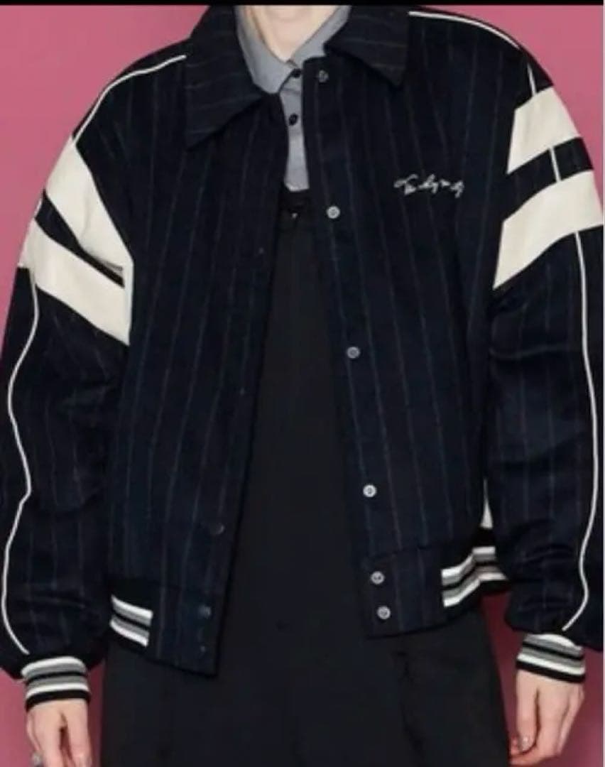 メゾンスペシャル　ストライプ柄 スタジアムジャケット MAISON SPECIAL（メゾンスペシャル） スタジャン メンズ レディース