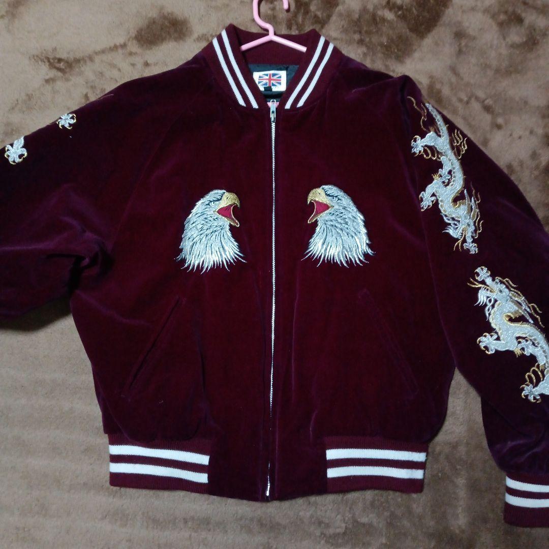 user_92ab6ca8　横須賀 スカジャン ワインレッド L ワインレッドのスカジャンのメンズコーディネート・着こなし