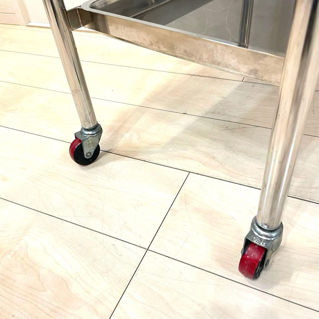 業務用 ステンレス 3段ワゴン 医療 サロン 鍼灸 インダストリアル