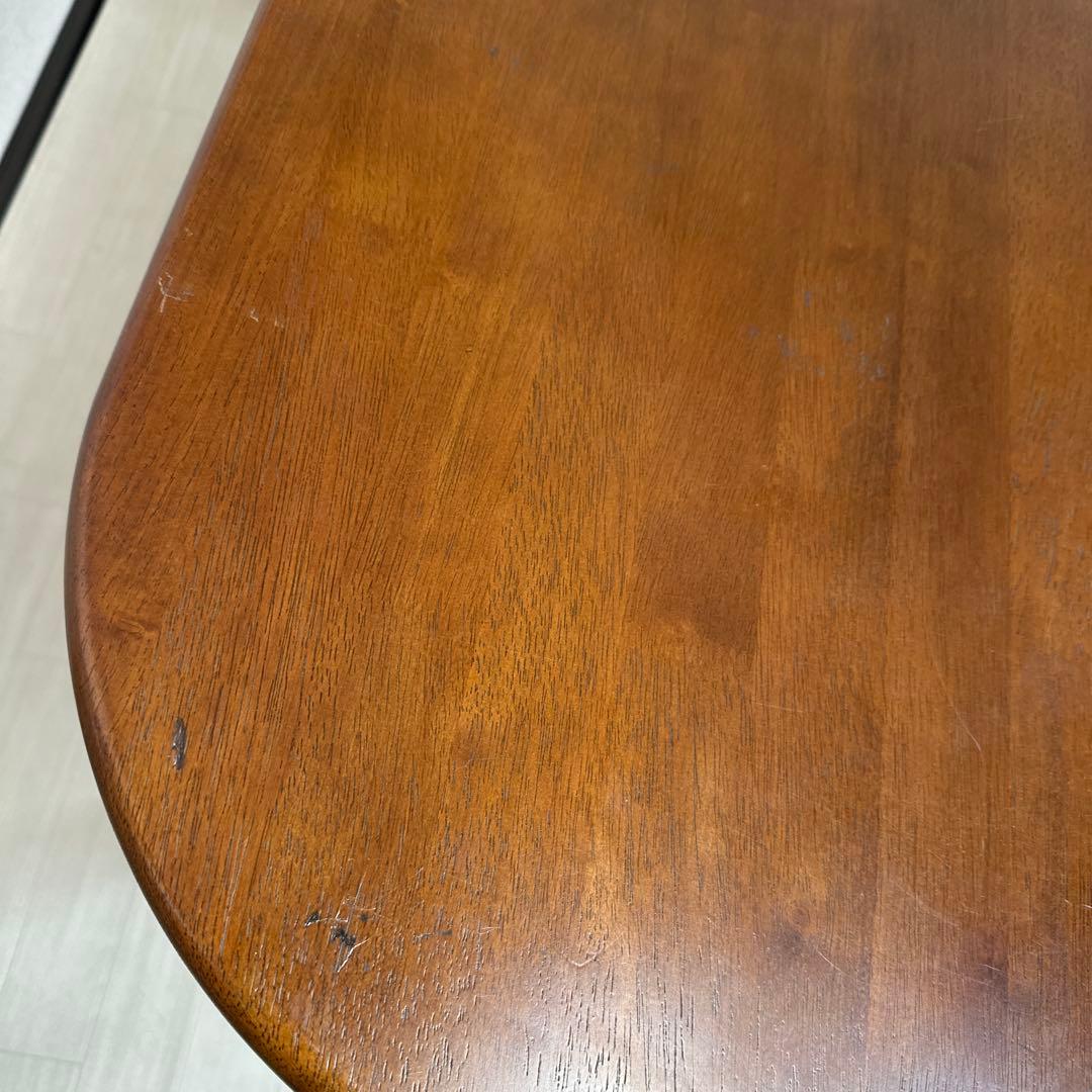 希少品 カリモク サイドテーブル カウンターテーブル 2段式 オーバル型 i1※