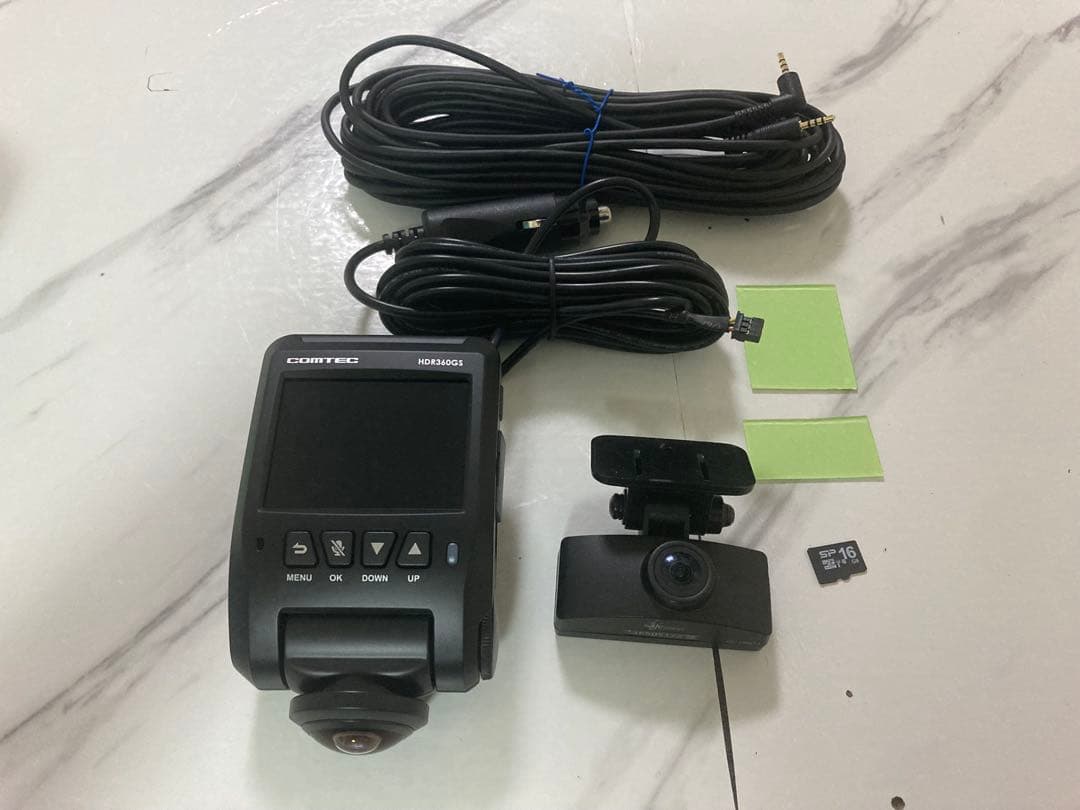 コムテック HDR360GＳ　前後2カメラ　ドライブレコーダー360度 コムテック（Comtec） ドライブレコーダー 360度 HDR360GS 前後左右