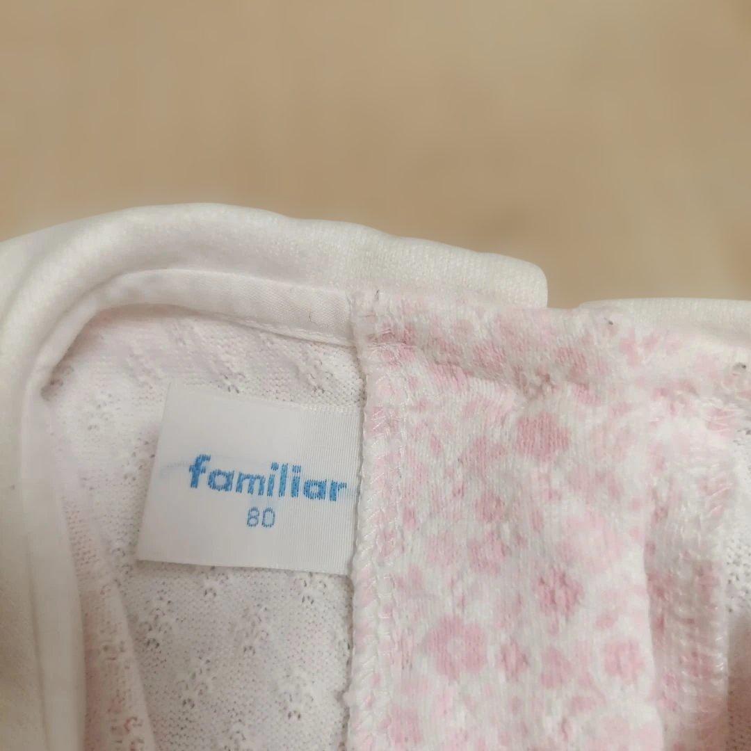 familiar花柄ピンクワンピース 80cm - メルカリ