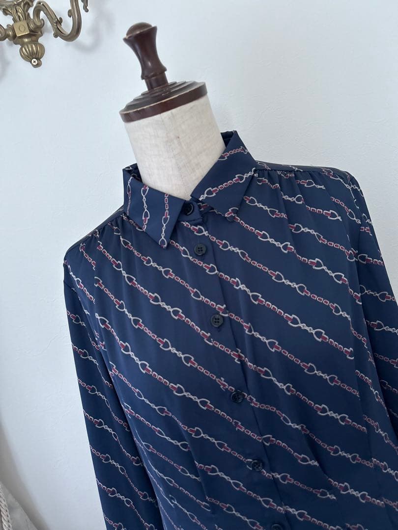 2024マッキントッシュロンドン ビットプリントワンピース 38 ¥75,900