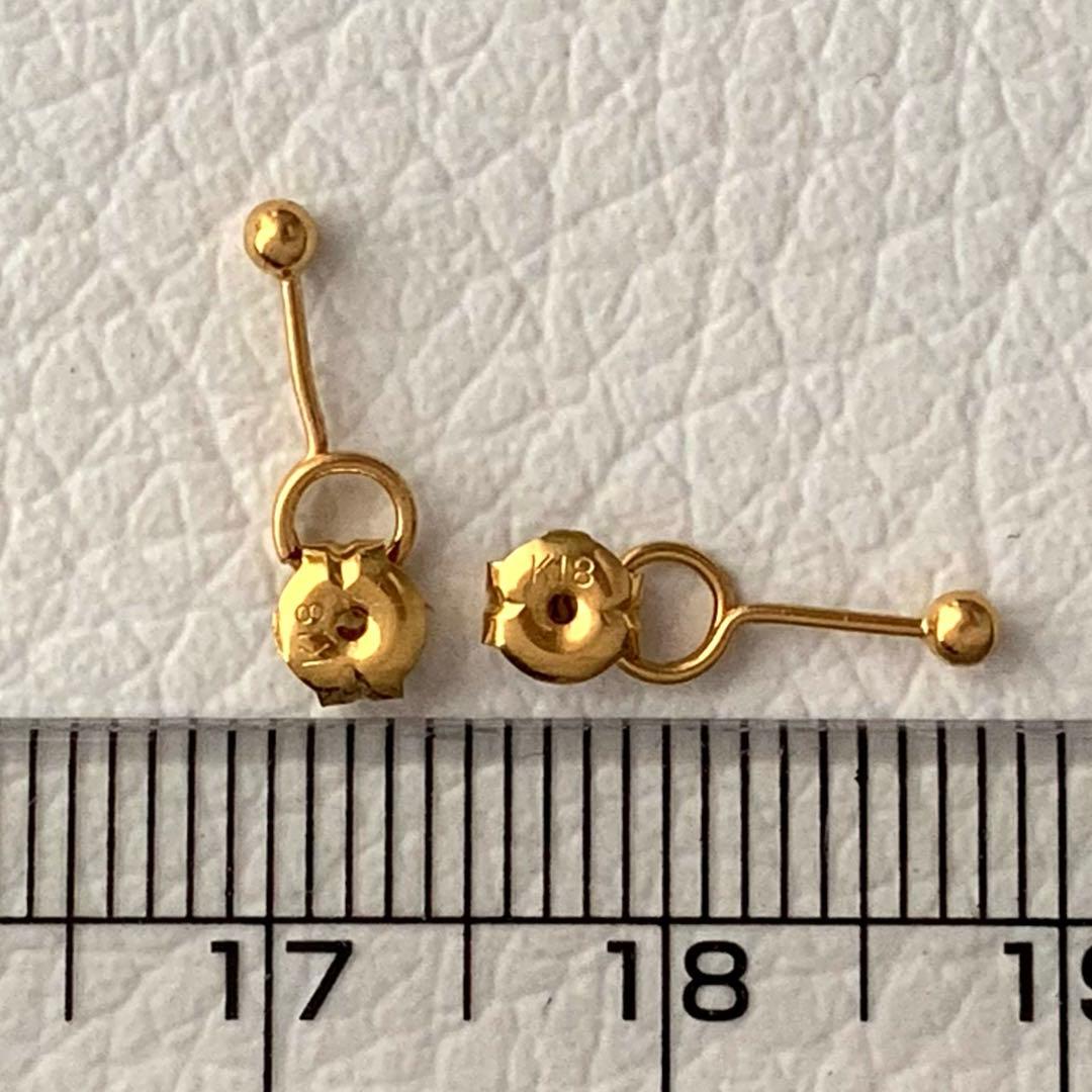 K18 キャッチ 掴みやすくしっかりフィット！】キャッチ K18イエローゴールド