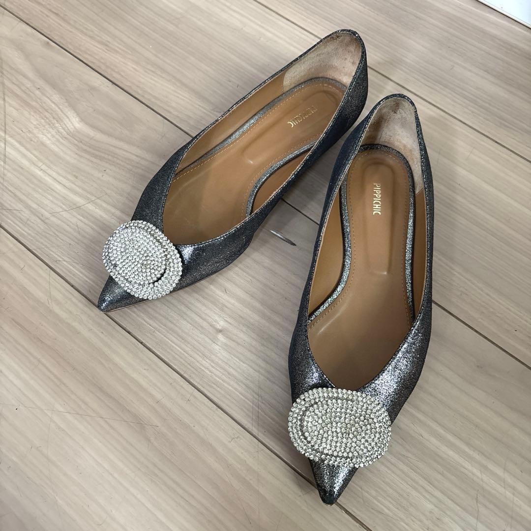 ピッピシック　ビジューパンプス　フラットシューズ　37 PIPPICHIC（ピッピシック） シューズ 「PIPPICHIC」CHUCHU MARYJANE