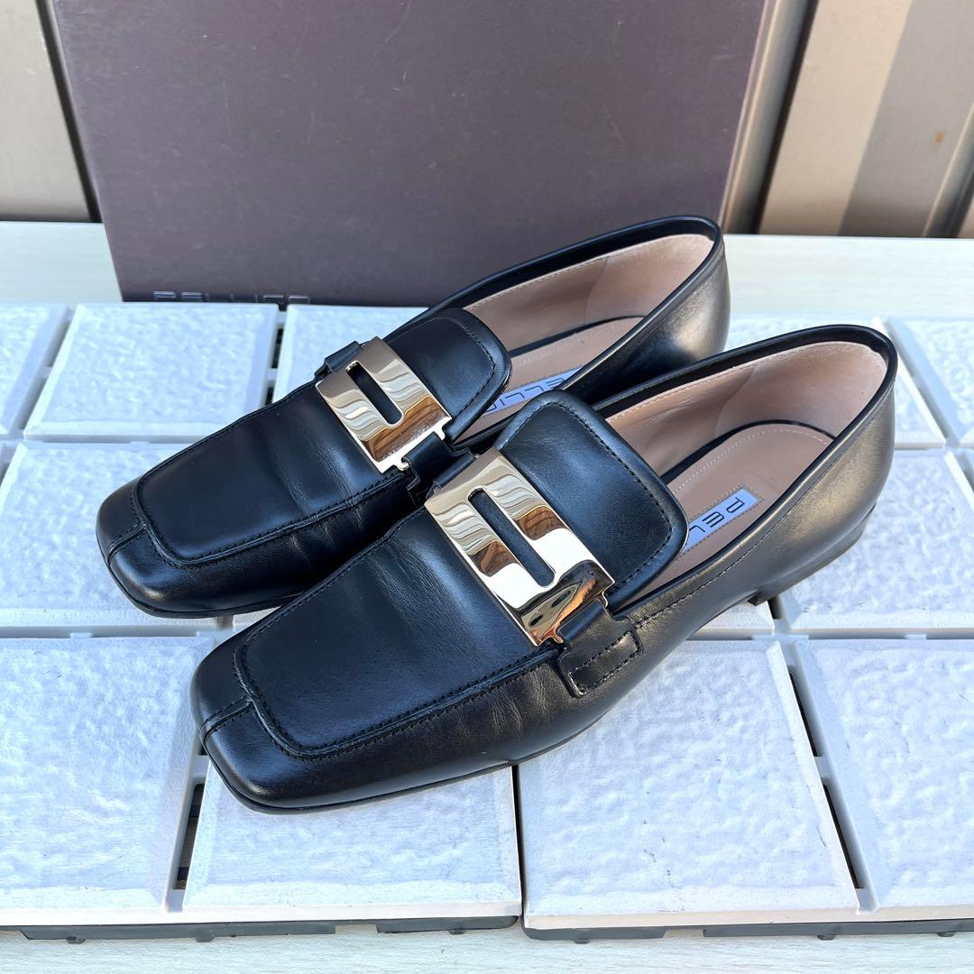 38 PELLICO ビット　ローファ　黒　フラット　ぺたんこ　24.5 楽天市場】ペリーコ pellico ローファーの通販