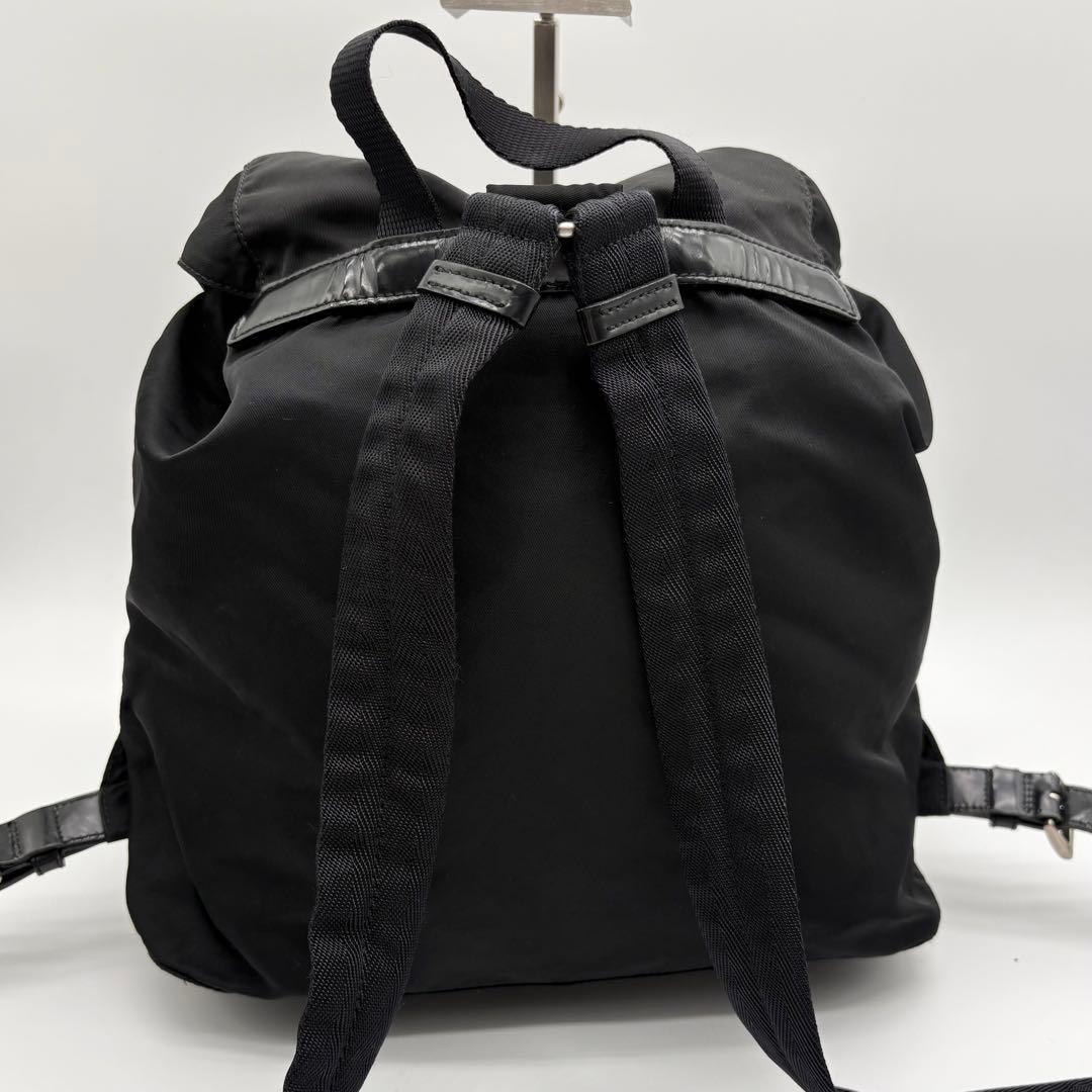 PRADA プラダ リュック バックパック 三角ロゴ 巾着 ナイロン 黒