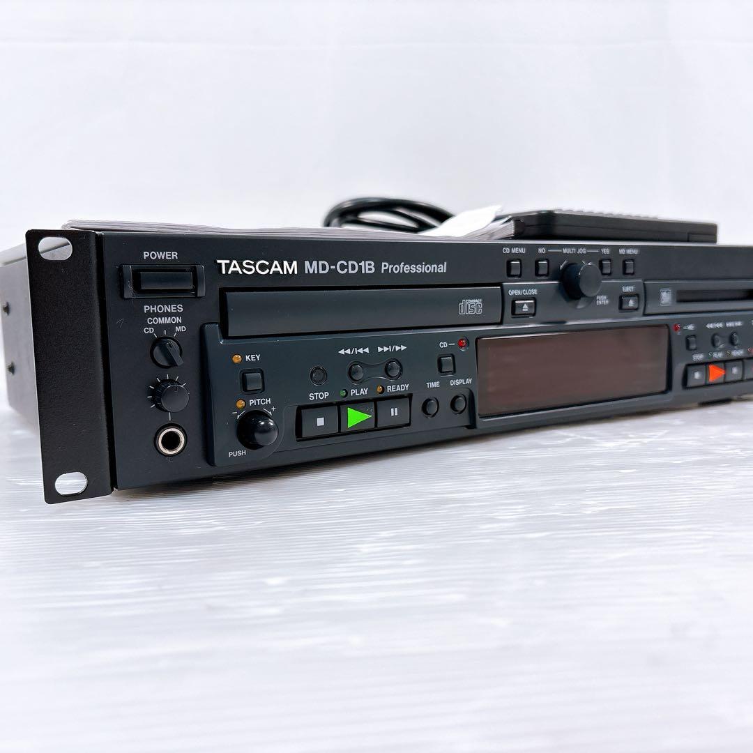 【極美品】TASCAM 業務用CDプレーヤー MD-CD1B MDプレーヤー TASCAM CDプレーヤー／MDレコーダー コンビネーションデッキ MD-CD1MK3
