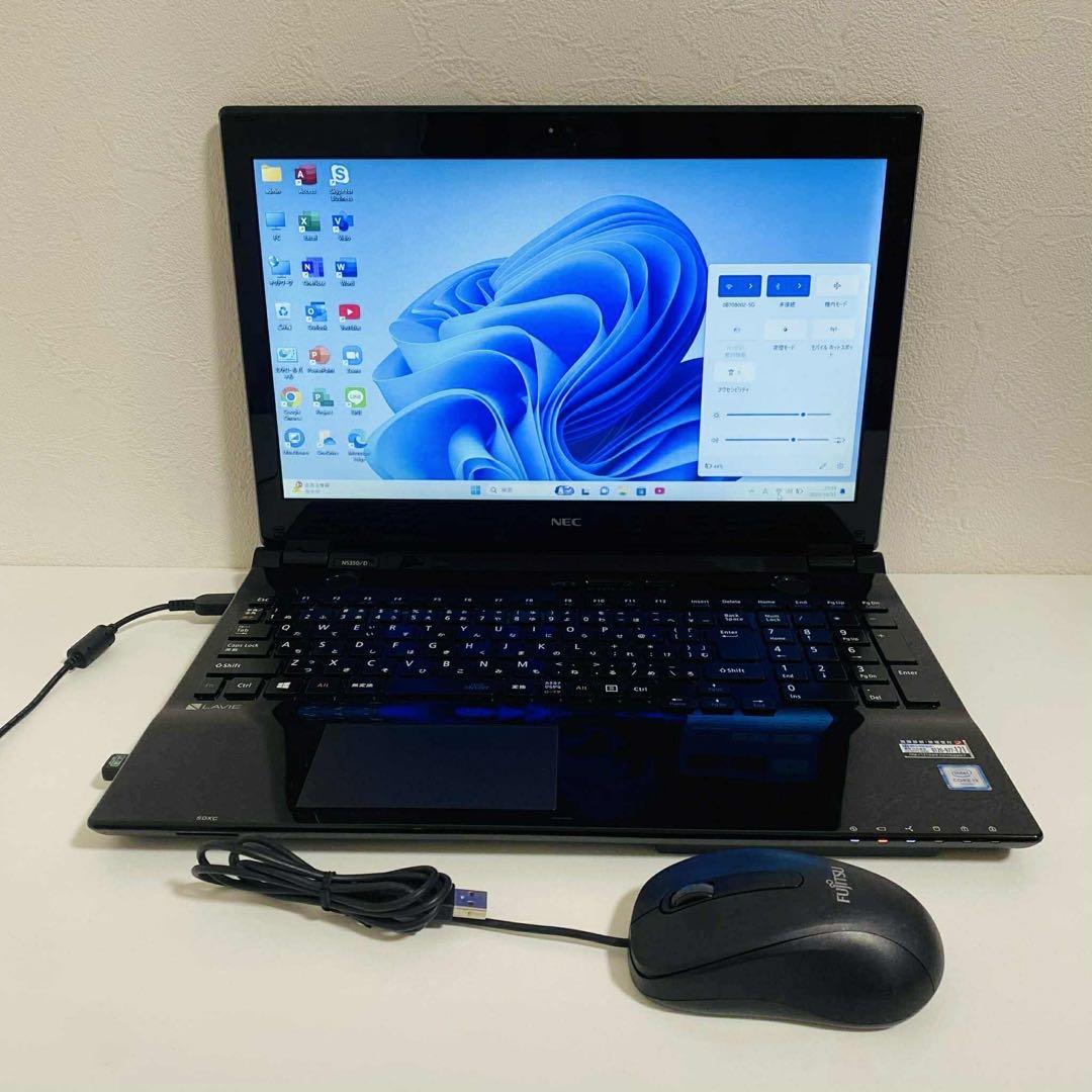 Y902 NECノートパソコンSSDメモリ8Gサクサク動く Windows11 - メルカリ