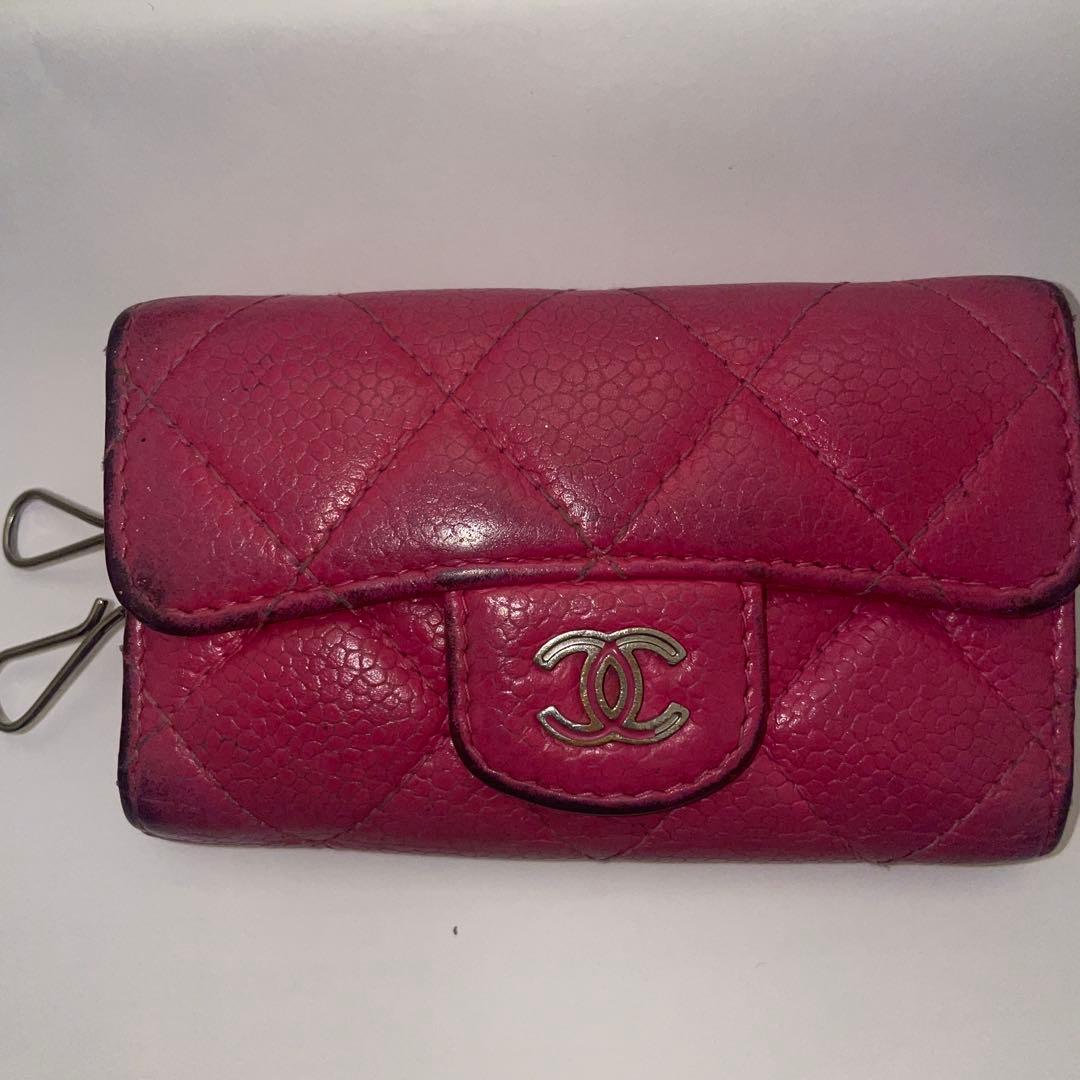 CHANEL ピンク キーケース CHANEL（シャネル） CHANEL 4連キーケース マトラッセ ピンク 【中古
