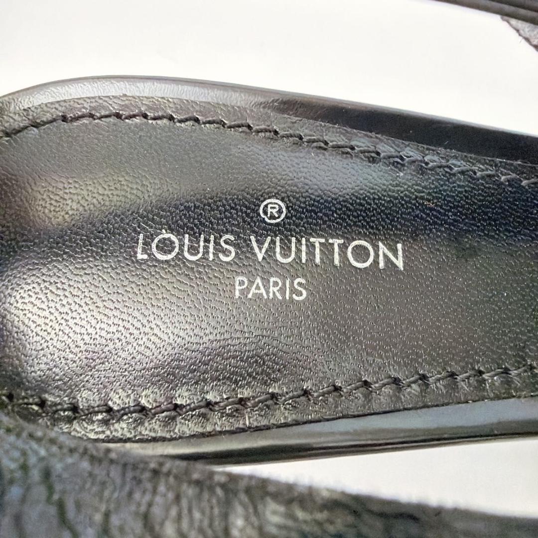 ルイヴィトン パンプス 22〜22.5cm ブラック パテントレザー ハイヒール