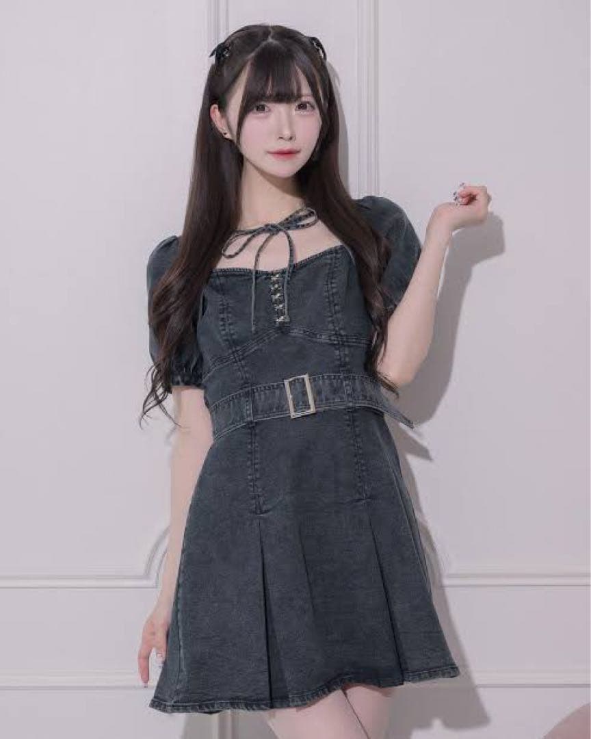 pium デニム ワンピース - メルカリ