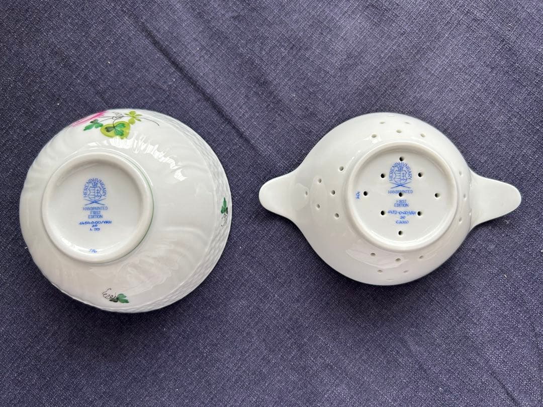 新品 ヘレンド ウィーンの薔薇 ティーストレーナー&ボウル 茶漉し