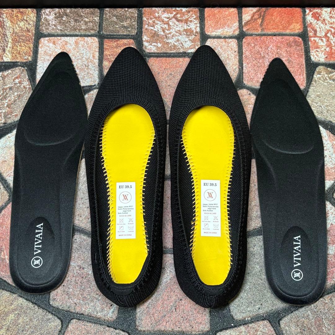 【新品】VIVAIA Aria フラットシューズ 24.5cm ポインテッドトゥ