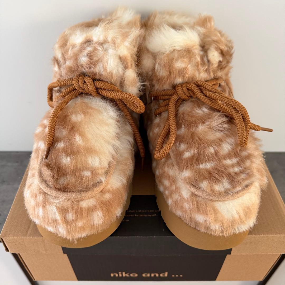 【公式完売 】niko and…柄＊モカシンブーツ＊L ＊24.5cm