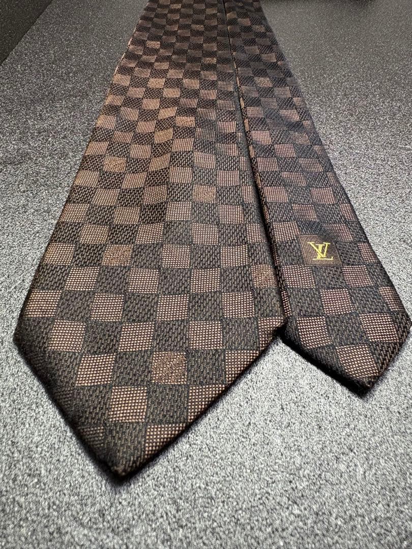 《美品》 LOUIS VUITTON ネクタイLV ダミエグラフィット ブラウン