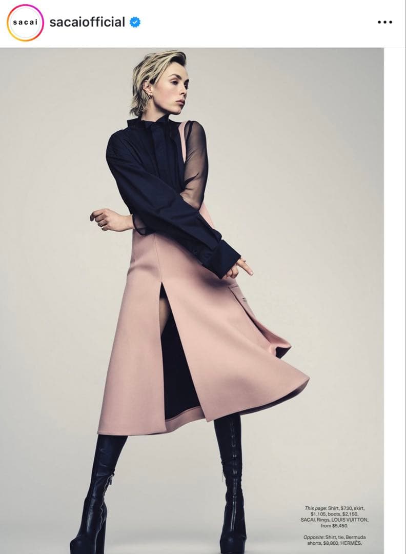 新品未使用Sacai 23AW Wool Melton Skirt 黒 サイズ1 中古・古着通販】sacai (サカイ) ウールメルトンスカート ブラック