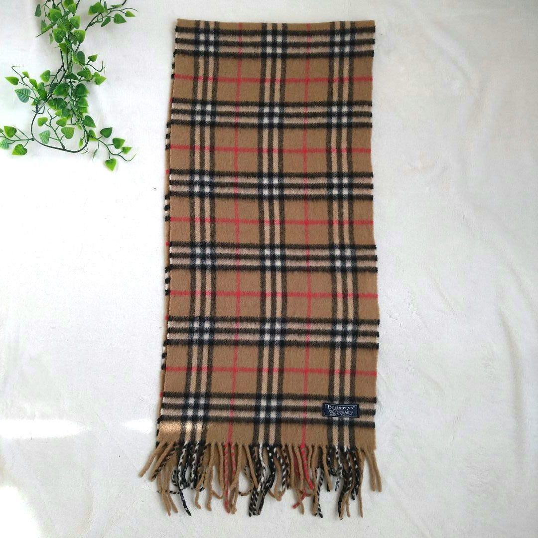 バーバリー マフラーカシミヤ100％ ノバチェック イギリス製 - メルカリ