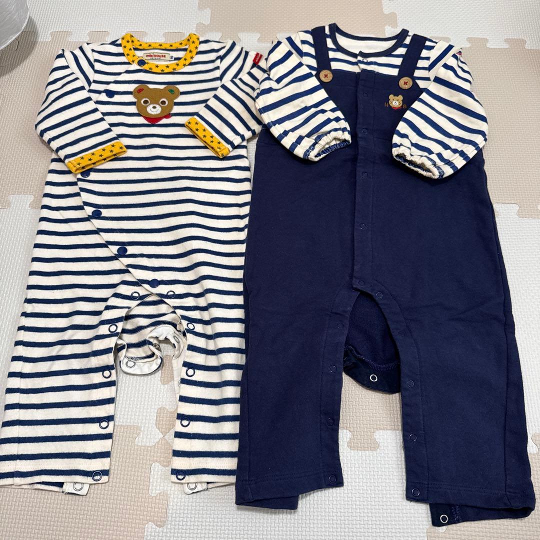 おまとめ】ミキハウス ロンパース8枚セット 80cm