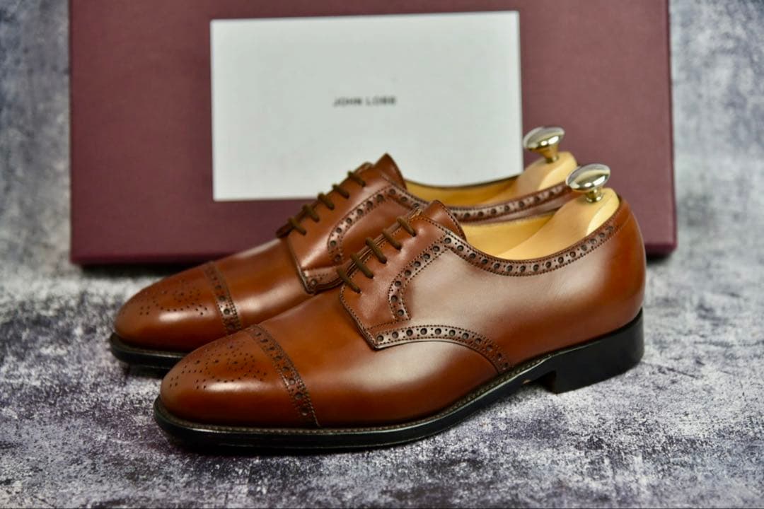 付属品完備　ジョンロブ　ネイダー　5.5EE　チェスナット　8695ラスト