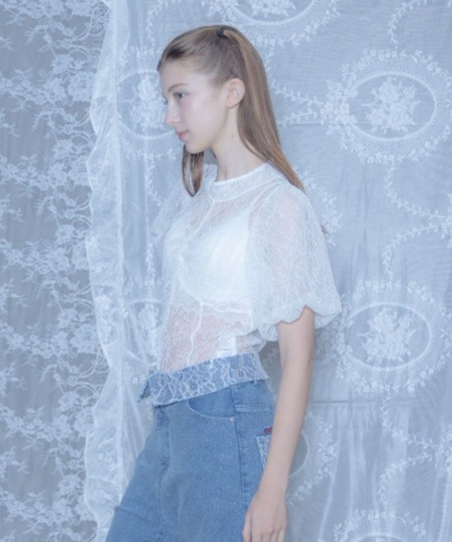 送料無料　monepine lace body suit/レースボディスーツ