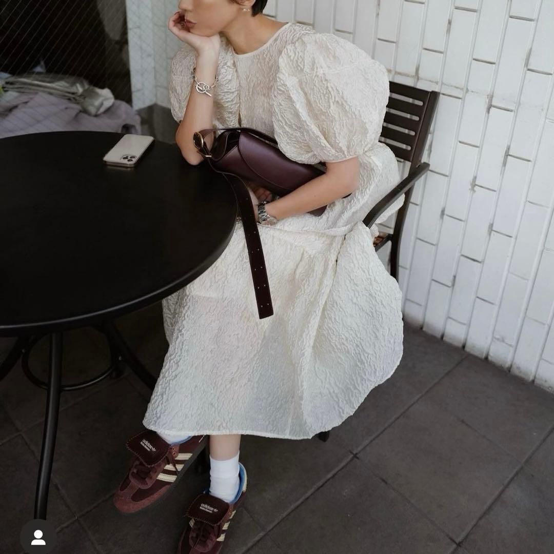 新品】machatt マチャット シアー ジャガードトップス ライトベージュ