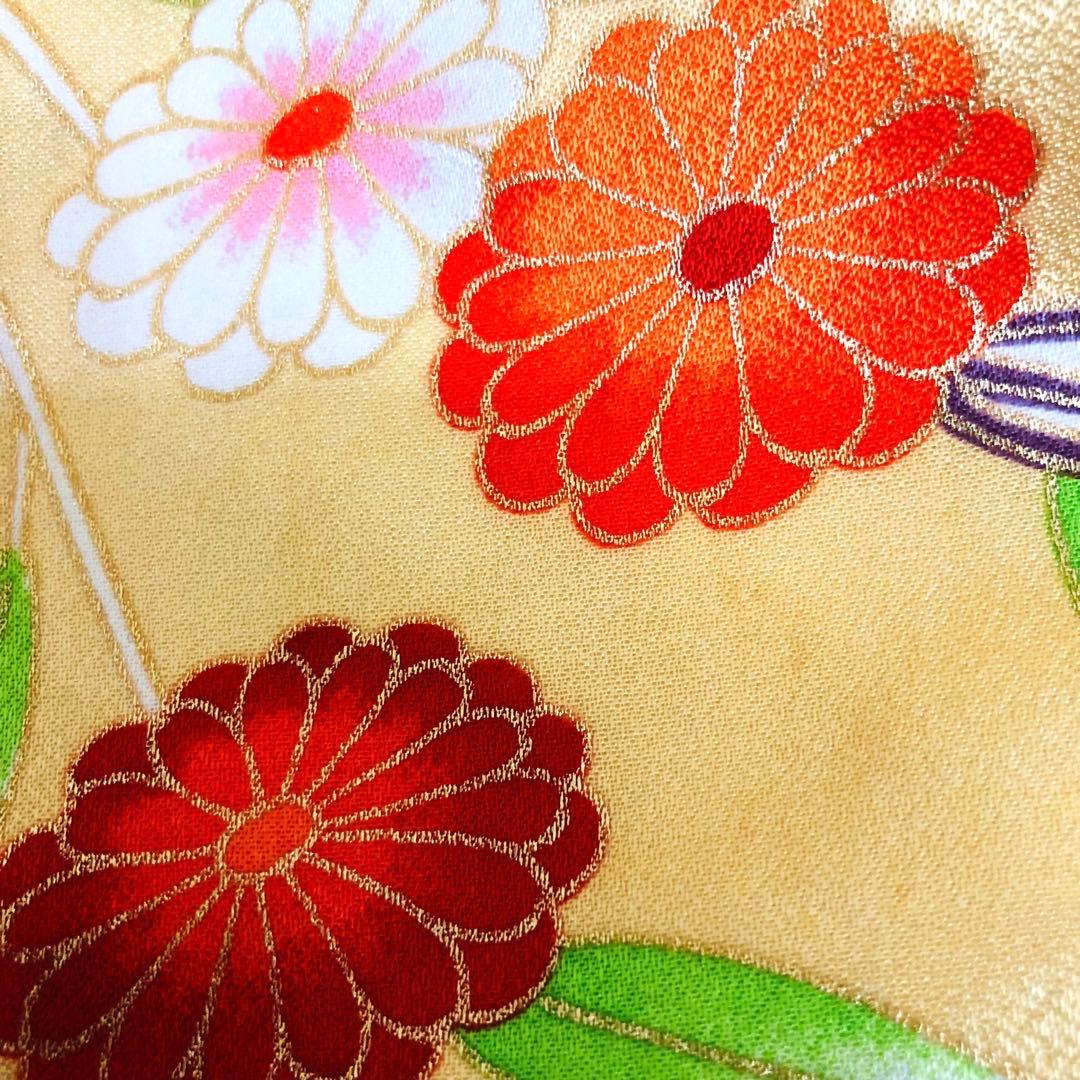 七五三7歳❣️可愛い桃色暈し太鼓菊金彩煌びやか極めてる❣️完全フルセット秀品