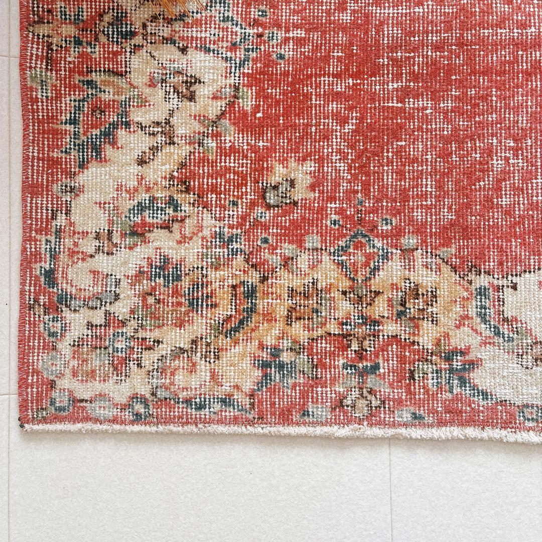 トルコ ヴィンテージラグ ワケあり ピンク - メルカリ