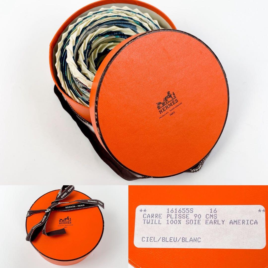 鑑定済・極美品・希少 エルメス スカーフ プリーツカレ90 モンサン