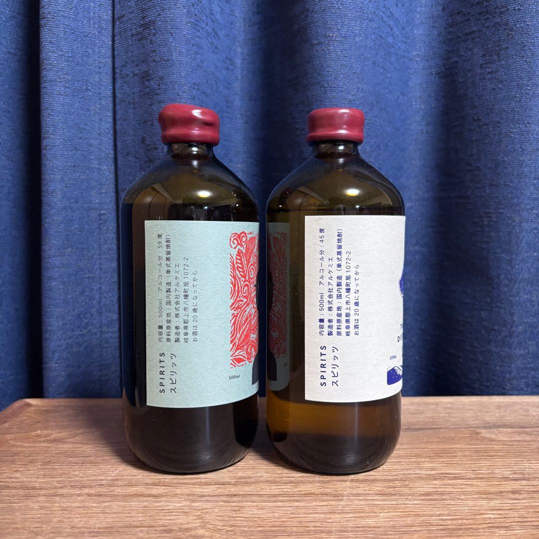 辰巳蒸留所 アルケミエ 地獄谷アブサン 犬啼 ジン 2本セット 新品 未