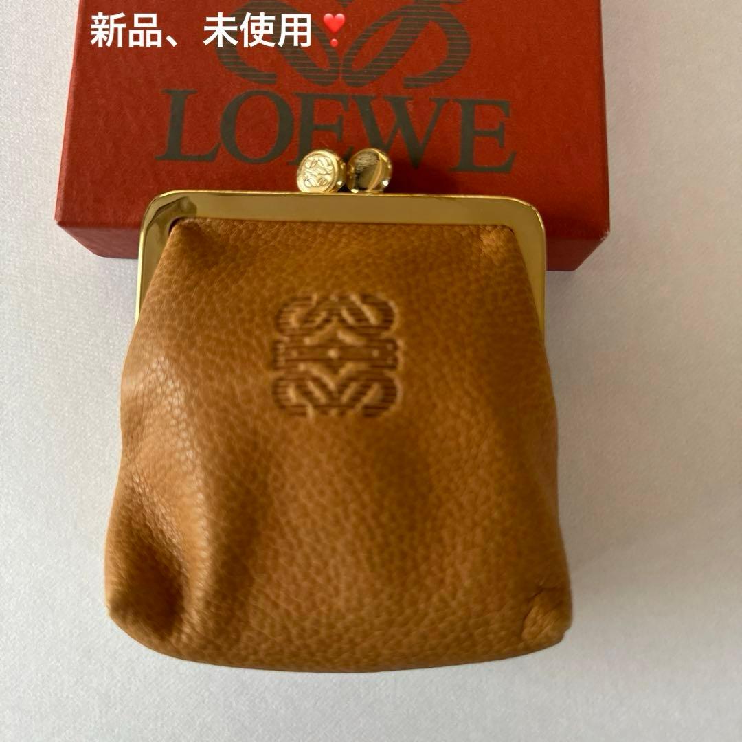 新品❣️未使用本革ロエベがま口タイプコインケース - メルカリ