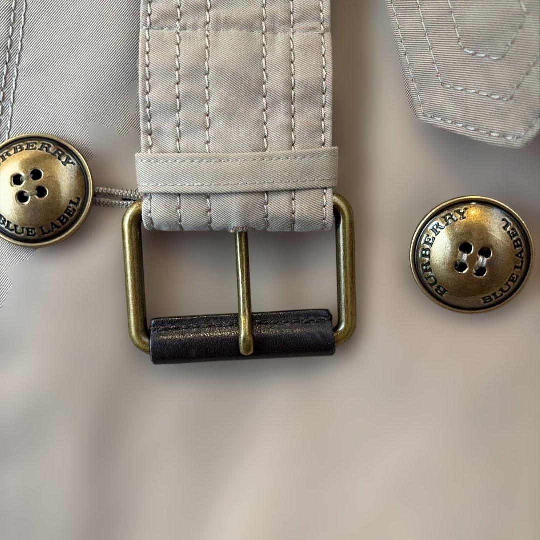 バーバリー ブルーレーベル トレンチコート 38 ベージュ ノバチェック