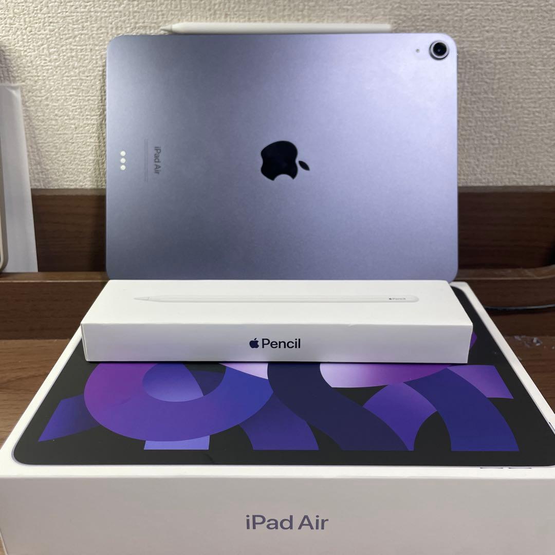 iPad Air 第五世代パープル Apple Pencil 第二世代付き Amazon | 2022 Apple iPad Air (Wi-Fi, 64GB) - パープル (第5世代