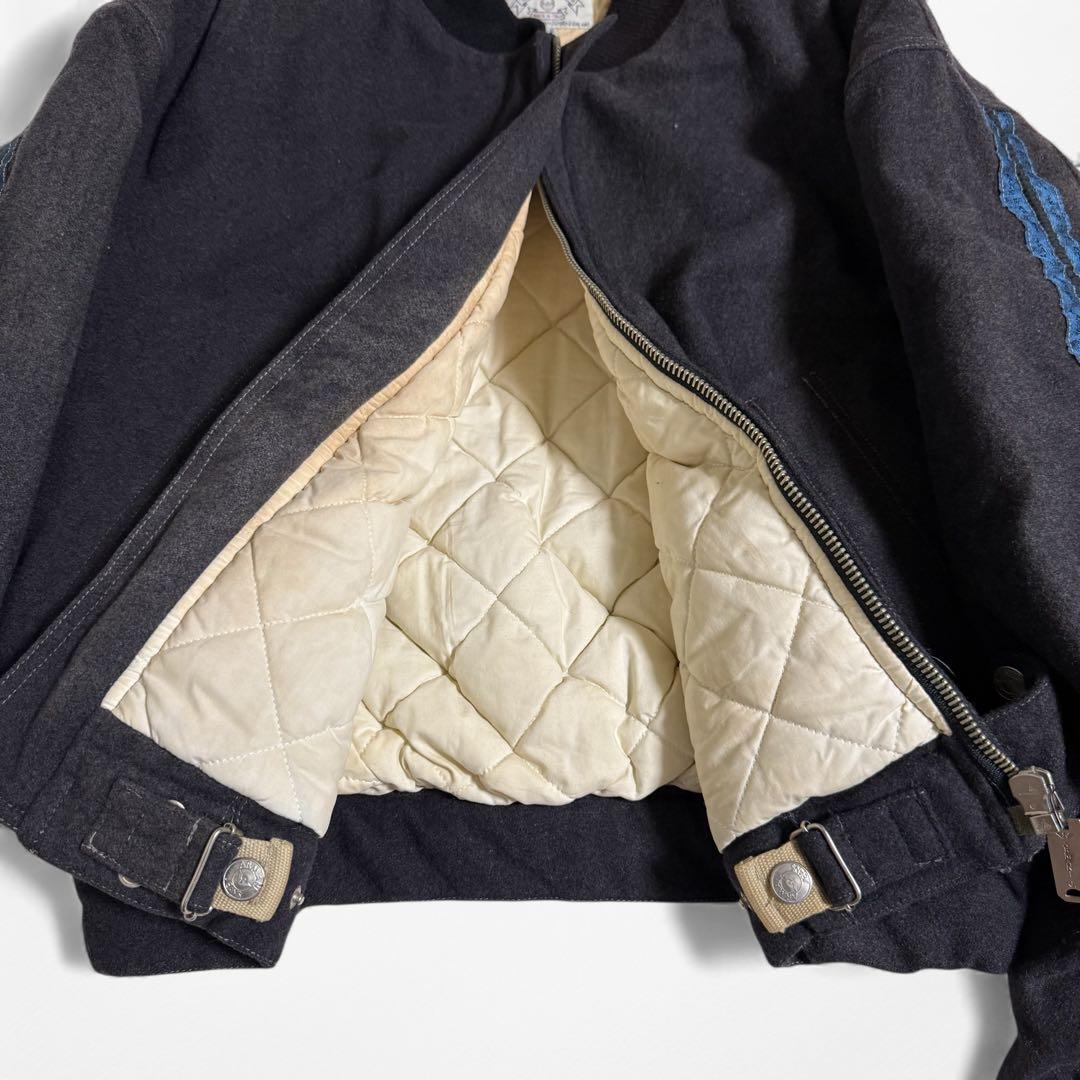 93AW Armani jeans arm cinch patch bomber - メルカリ