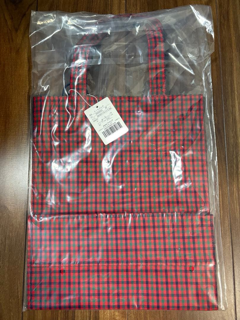 ♡新品未使用♡《ファミリア》トートバッグ(大) 赤系ファミリアチェック