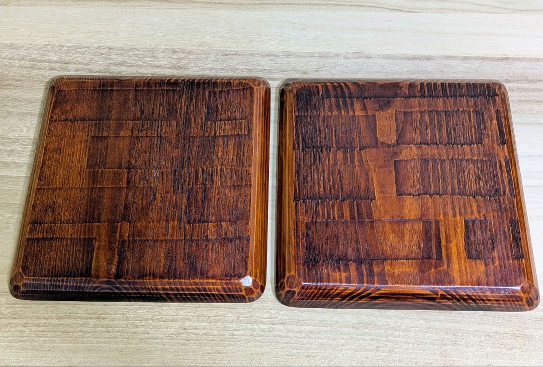 讃岐彫 2枚セット くりぬき盆 手彫り 四方盆 讃岐膳 - メルカリ