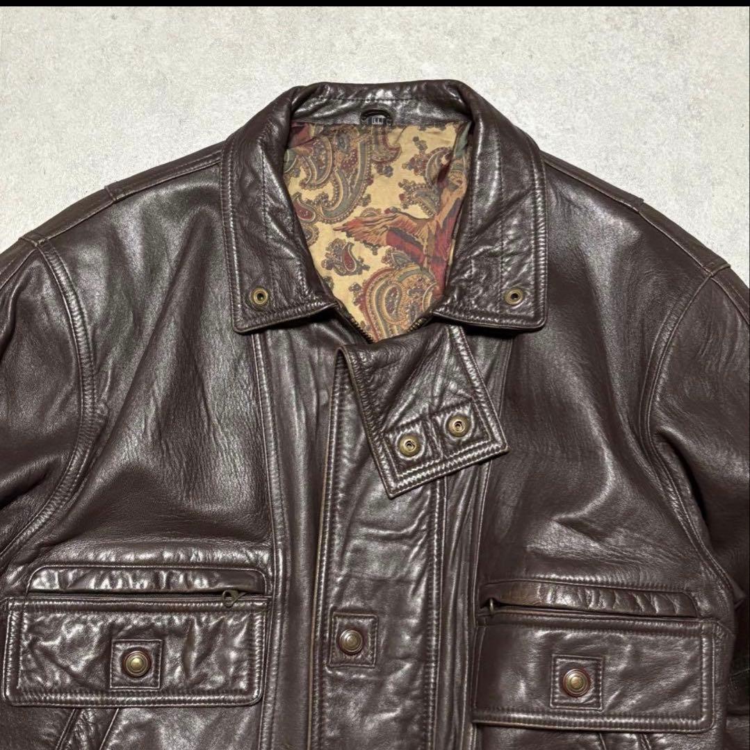archive】フライトジャケット A2 羊革 XL 総柄 茶 ライダース - メルカリ