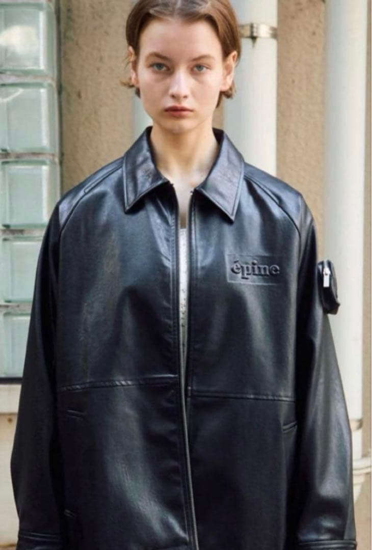 epine レザージャケット 黒 ラグスタイル LUXSTYLE レトロPUレザージャケット/レザージャケット
