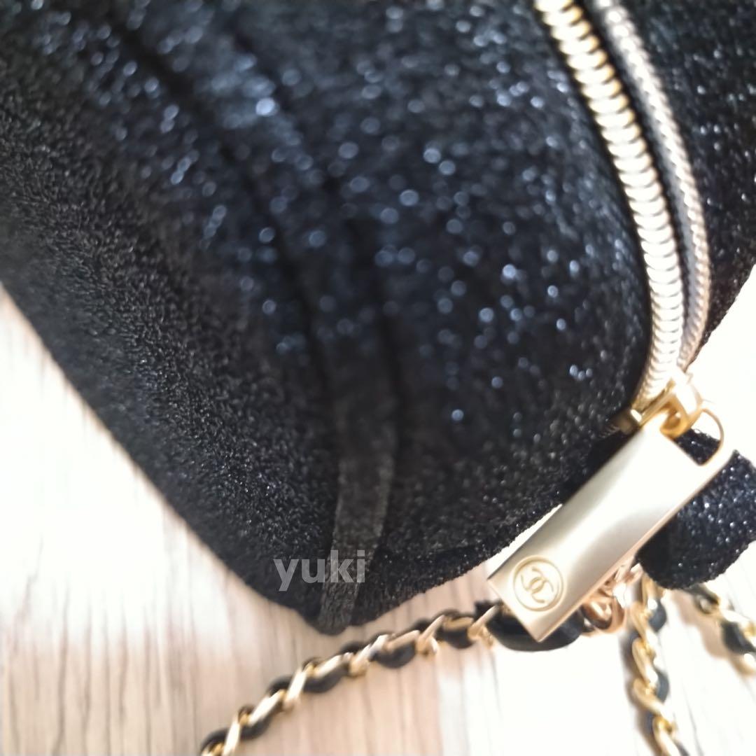 シャネル ノベルティ新品チェーン付きポーチ 箱付きk30s黒 - メルカリ