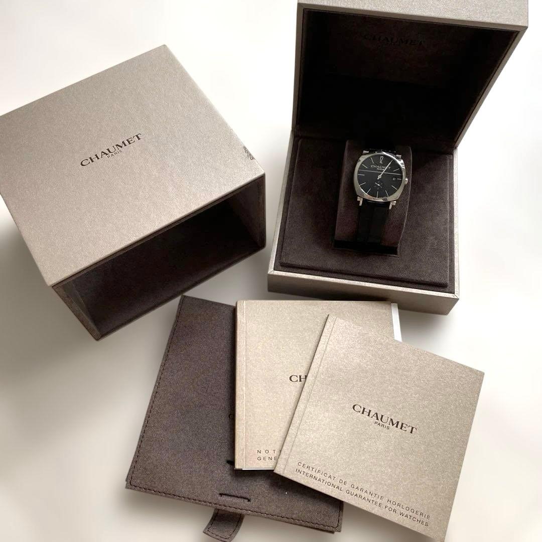 CHAUMET 自動巻き腕時計 ブラック 男性に人気！ chaumet 自動巻き時計