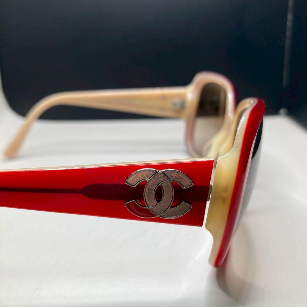 入手困難 CHANEL シャネル ココマーク サングラス レッド 赤 美品