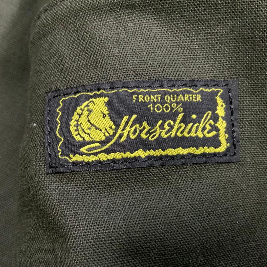 美品 希少 オリーブグリーン ホースハイド Y'2レザー メンズ42