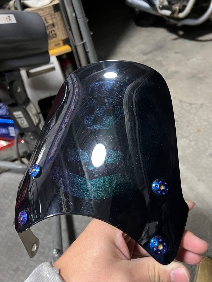 モンキー　ライトバイザー　メーターバイザー　カスタムペイント　美品！ CKカスタム モンキー125 メーターバイザー ブラック JB02 JB03 monkey