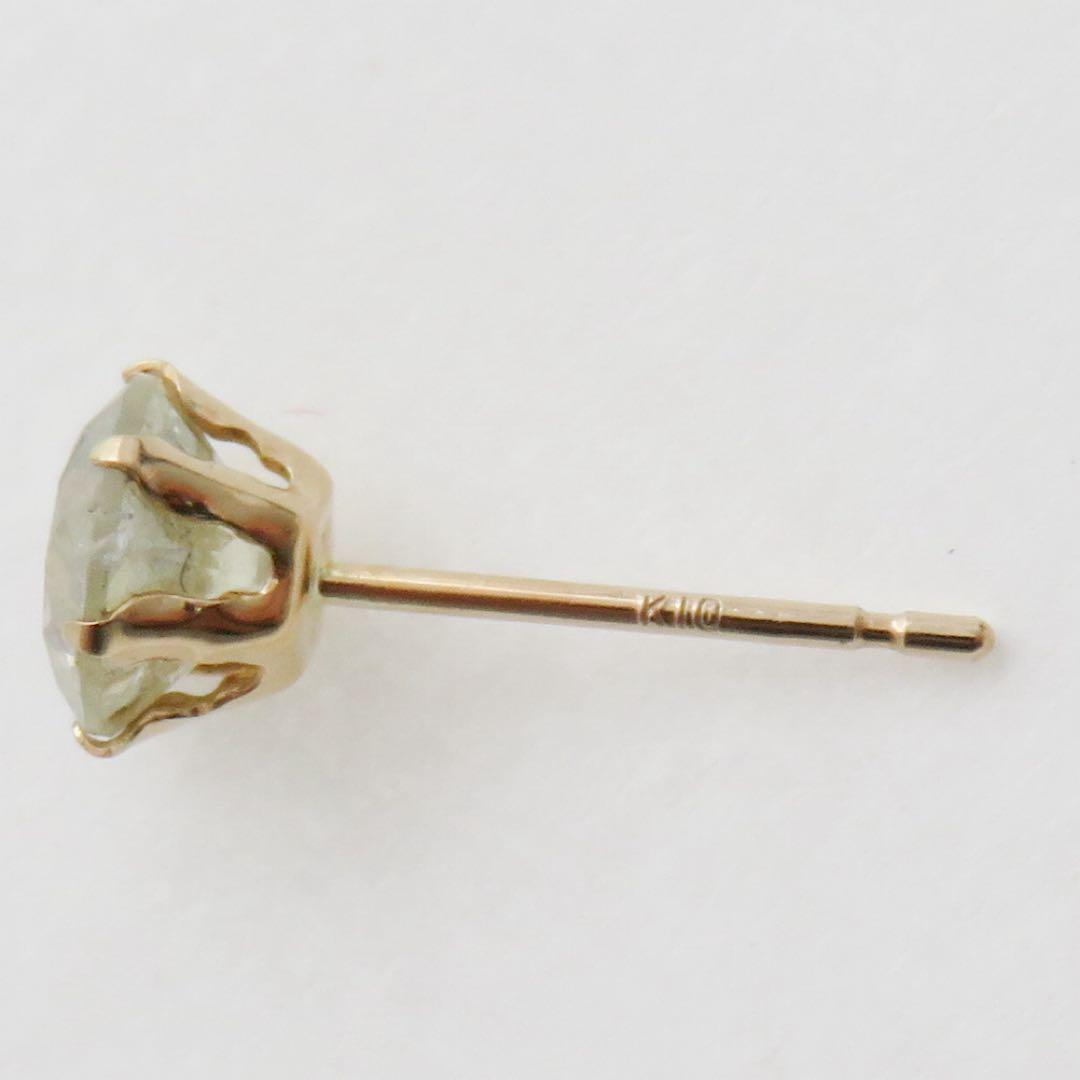 3*3様 K10YG 天然ダイヤモンド 0.55ct 片耳ピアス｜一粒タイプ　1