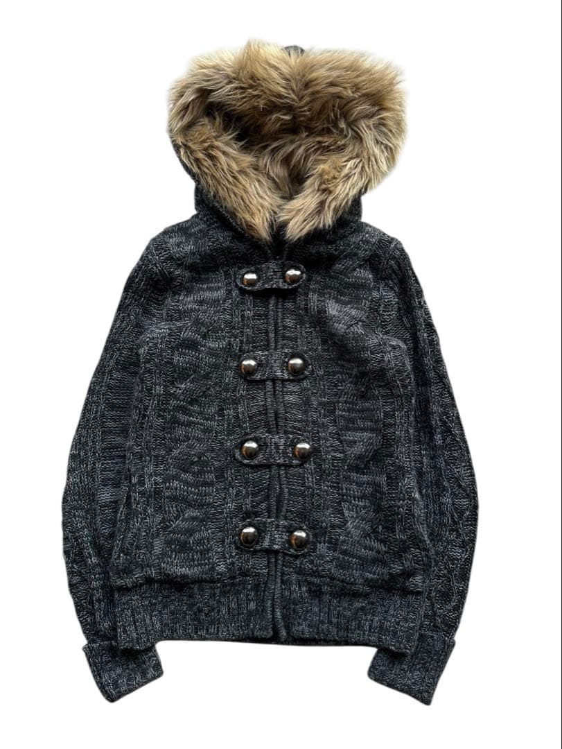 トップス fur hooded napolen zip hoodie file.jpg