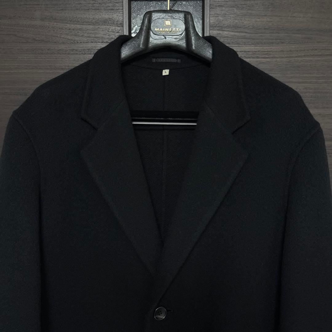 激レア】 タグ付き・新品MUJI Labo カシミヤ混チェスターコート 黒 L