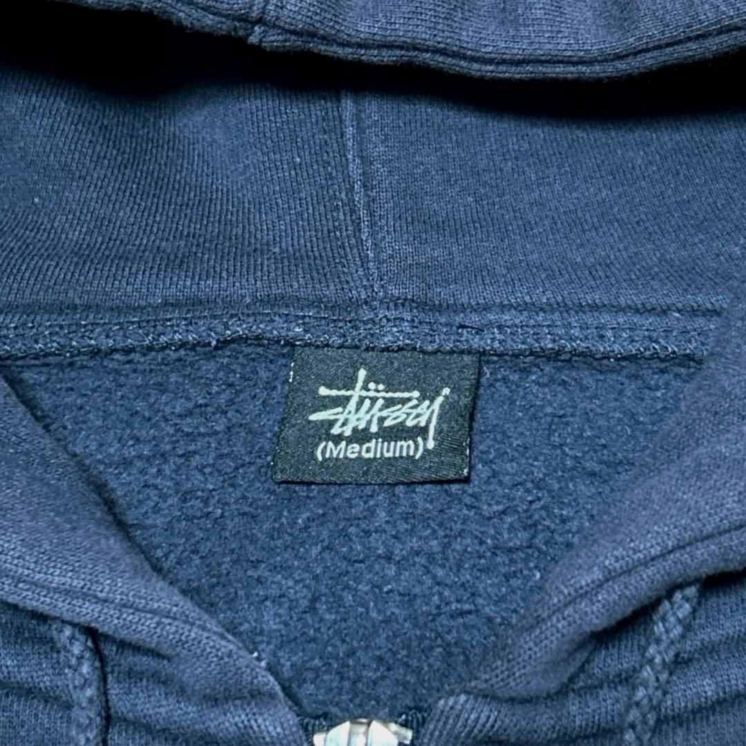 old stussy 90s 紺タグ ジップパーカー ネイビー ドローコード - メルカリ